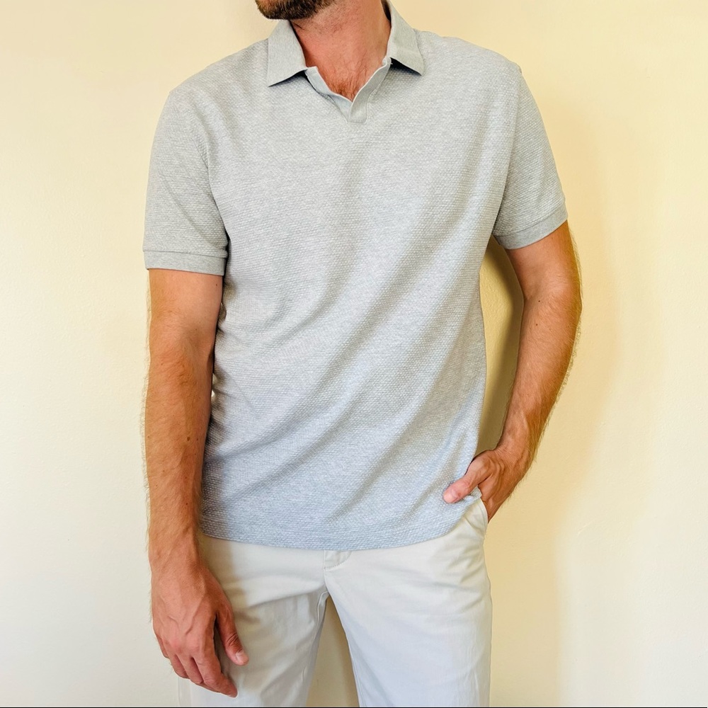 Hugo Boss grey polo shirt short sleeve